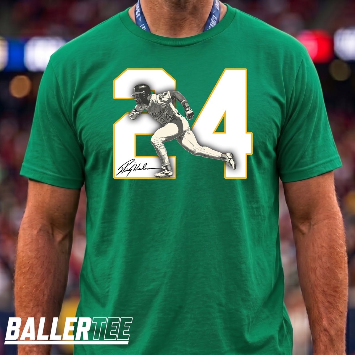 Rickey Henderson #24 Oakland Athletics Baseball Graphic T-Shirt