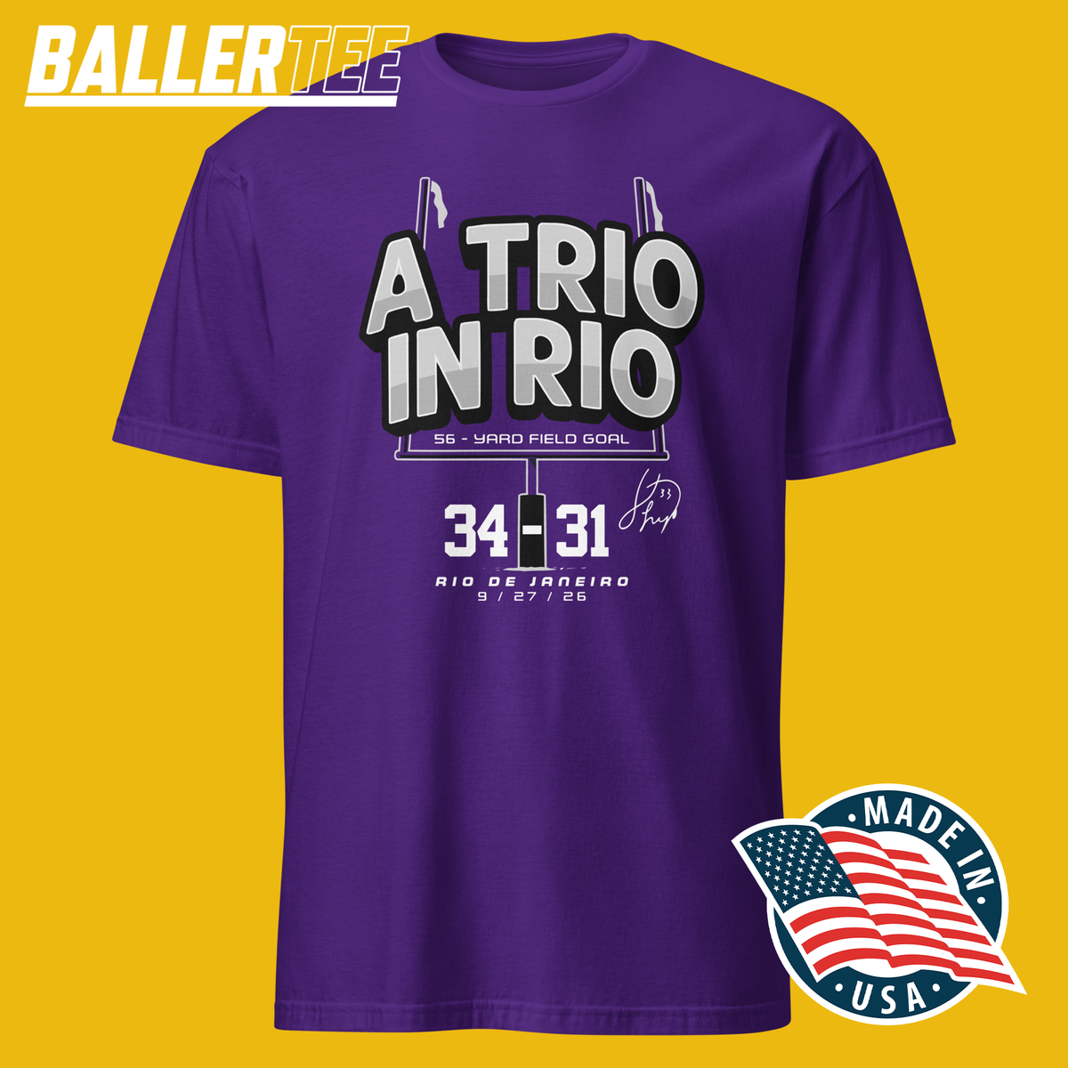 A Trio In Rio Tyler Loop Baltimore Ravens graphic T-shirt