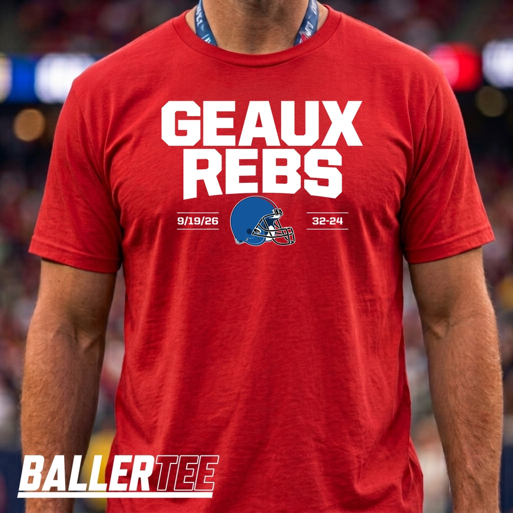 Ole Miss Football Geaux Rebs graphic T-shirt for Rebels fans