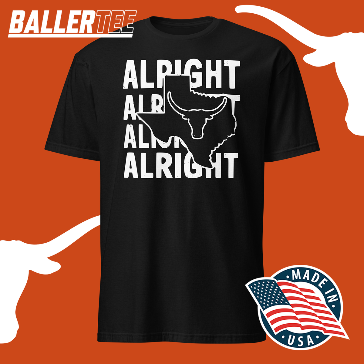 Alright Alright Alright Texas Longhorns vintage fan t-shirt
