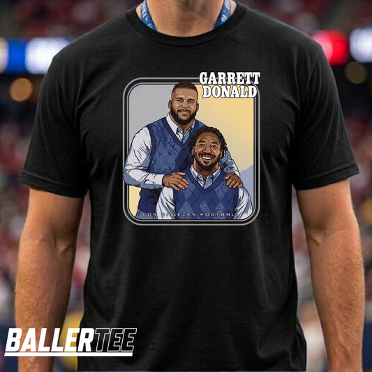 Black unisex t-shirt with Garrett Donald Step Brothers graphic — LA Rams fan tee by BallerTee
