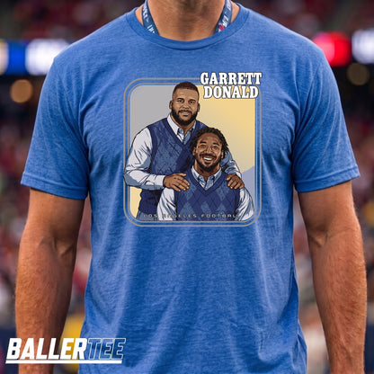 Heather Royal Blue unisex t-shirt with Garrett Donald Step Brothers graphic — LA Rams fan tee by BallerTee

