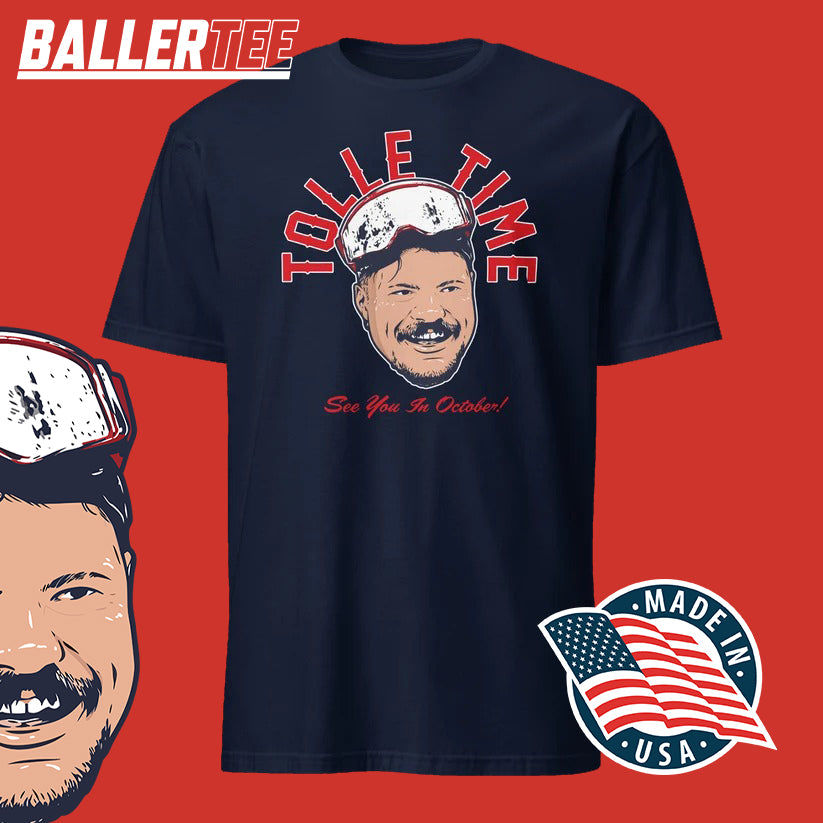 `Payton Tolle Time October graphic on a Boston baseball fan unisex T-shirt`