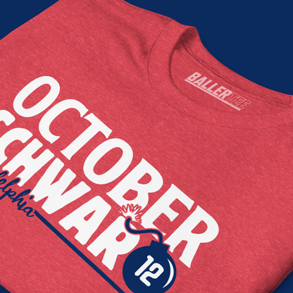 Philadelphia October Schwarbombs baseball T-shirt inspired by Kyle Schwarber”