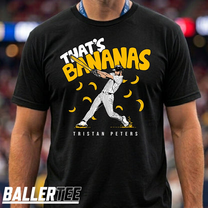 Tristan Peters That's Bananas Chicago White Sox baseball unisex black t-shirt by BallerTee
