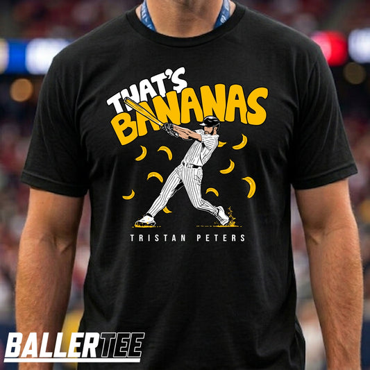 Tristan Peters That's Bananas Chicago White Sox baseball unisex black t-shirt by BallerTee