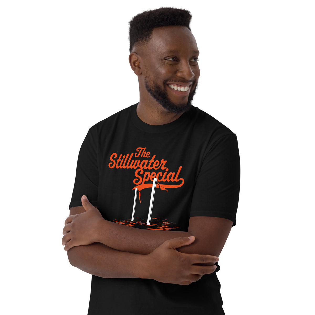Oklahoma State Cowboys goal post celebration fan t-shirt - commemorative tee for the legendary pond throw
