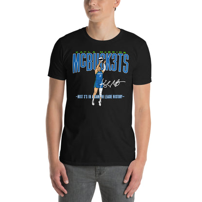 McBride 10 MCBUCKETS Minnesota Basketball T-Shirt – black unisex graphic tee, front view