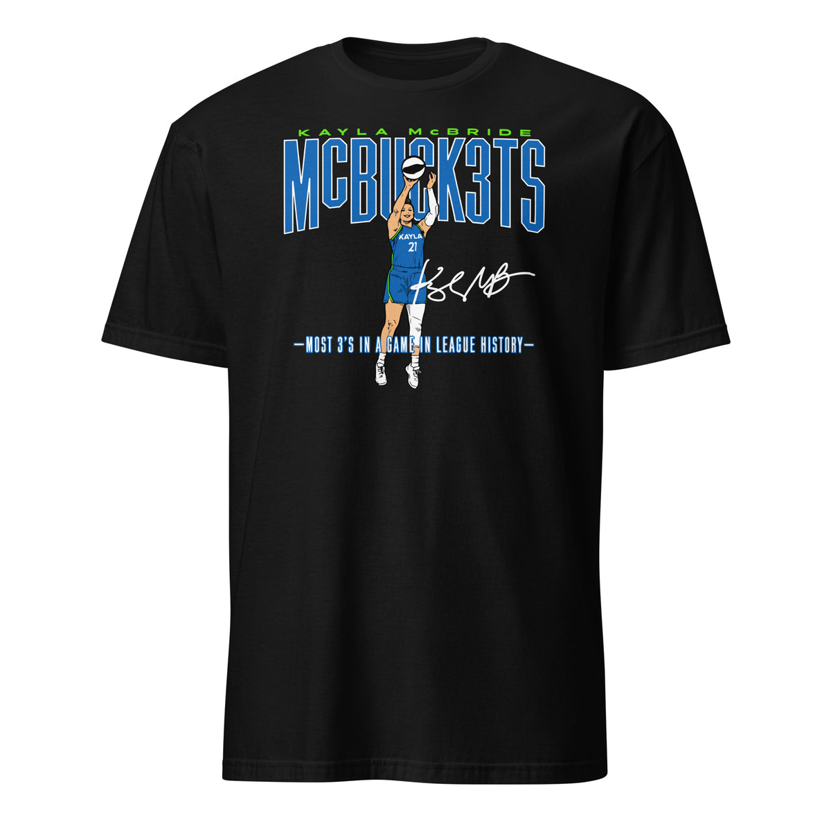 McBride 10 MCBUCKETS Minnesota Basketball T-Shirt – black unisex graphic tee, front view
