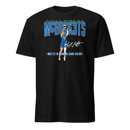 McBride 10 MCBUCKETS Minnesota Basketball T-Shirt – black unisex graphic tee, front view