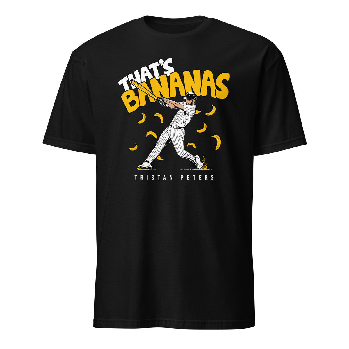 Tristan Peters That's Bananas Chicago White Sox baseball unisex black t-shirt by BallerTee