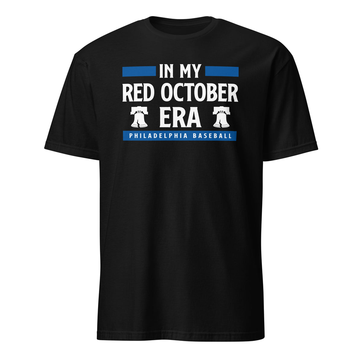 In My Red October Era Philadelphia Phillies baseball unisex t-shirt in black — graphic tee by BallerTee