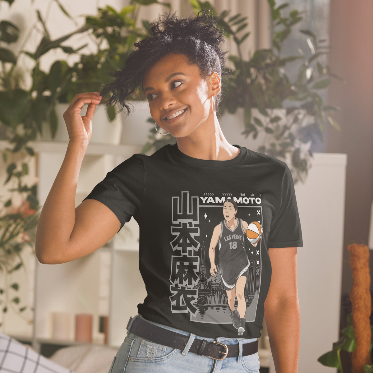 Mai Yamamoto Las Vegas Aces Basketball Anime T-Shirt – BallerTee