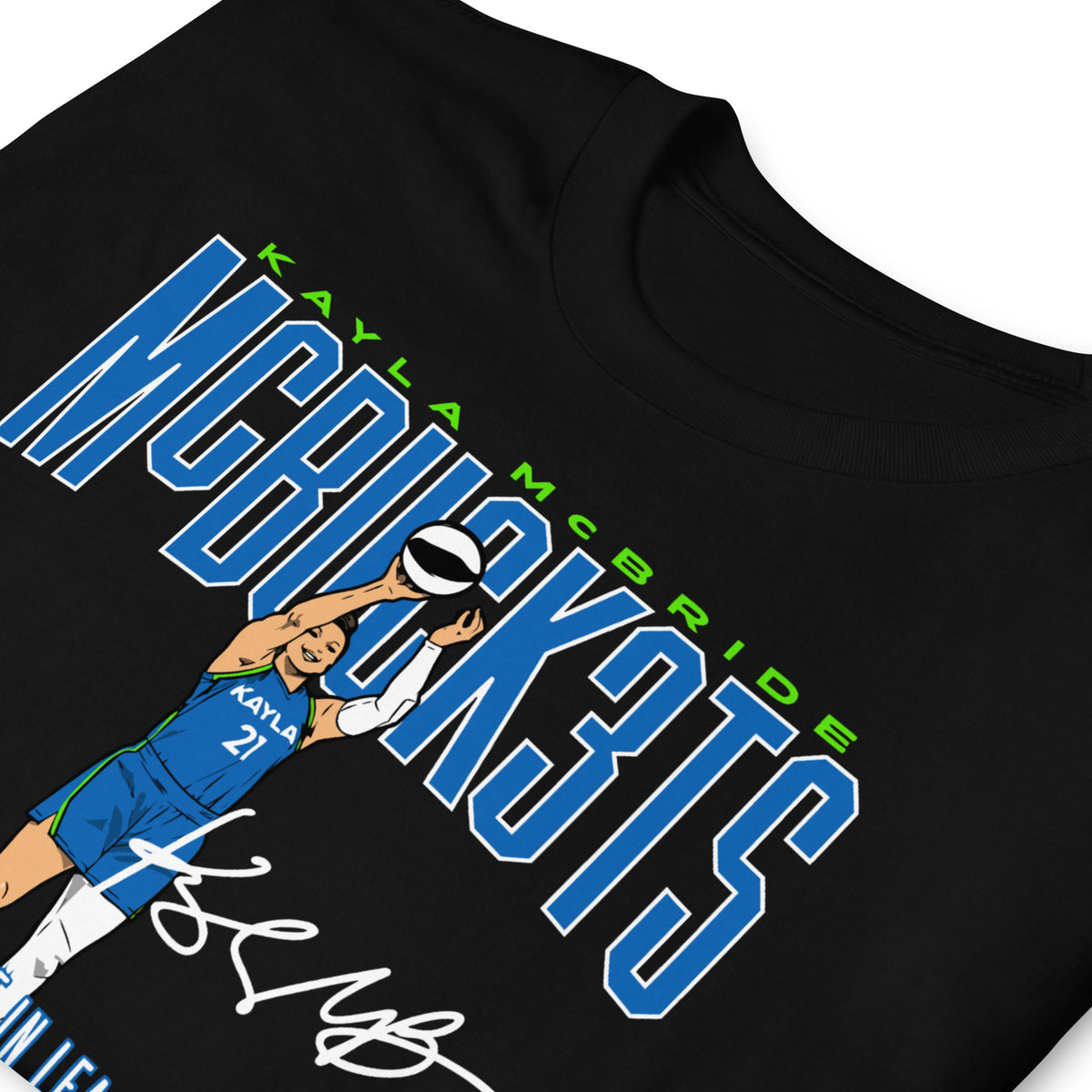 McBride 10 MCBUCKETS Minnesota Basketball T-Shirt – black unisex graphic tee, front view
