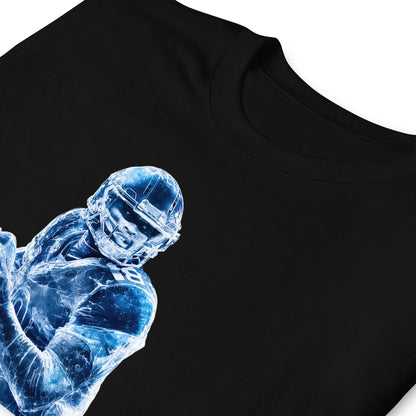Williams Iceman Sculpture Graphic Football T-Shirt in black featuring a bold ice sculpture design of a Chicago football player mid-play