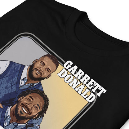 Black unisex t-shirt with Garrett Donald Step Brothers graphic — LA Rams fan tee by BallerTee
