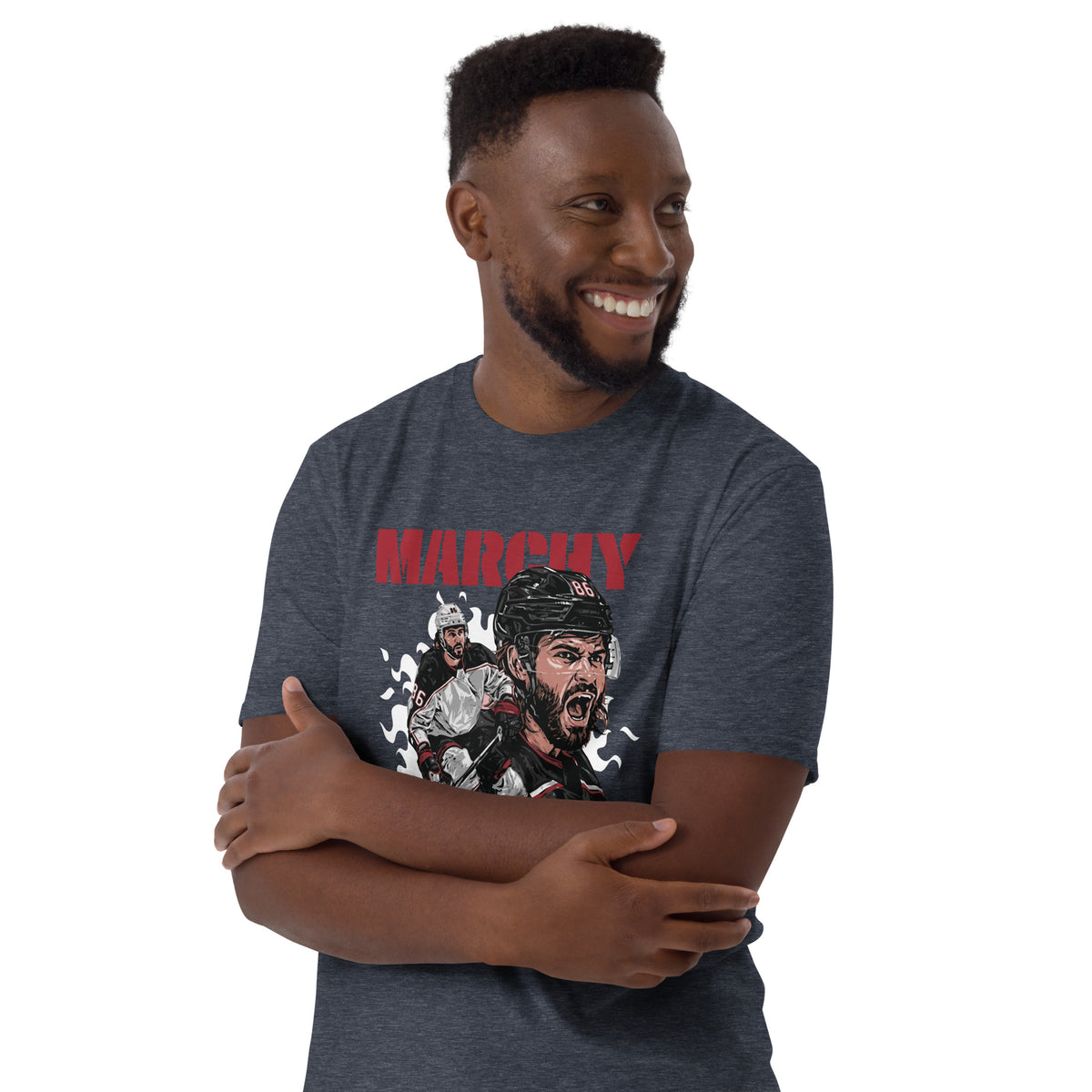 Kirill Marchenko Columbus Blue Jackets Marchy Madness hockey T-shirt