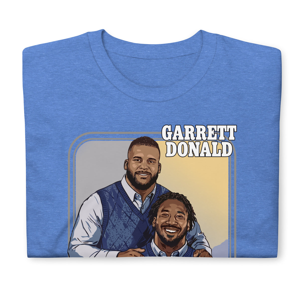 Heather Royal Blue unisex t-shirt with Garrett Donald Step Brothers graphic — LA Rams fan tee by BallerTee
