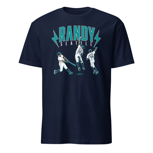 Randy Arozarena Seattle Mariners unisex fan t-shirt in navy, soft 100% cotton graphic tee