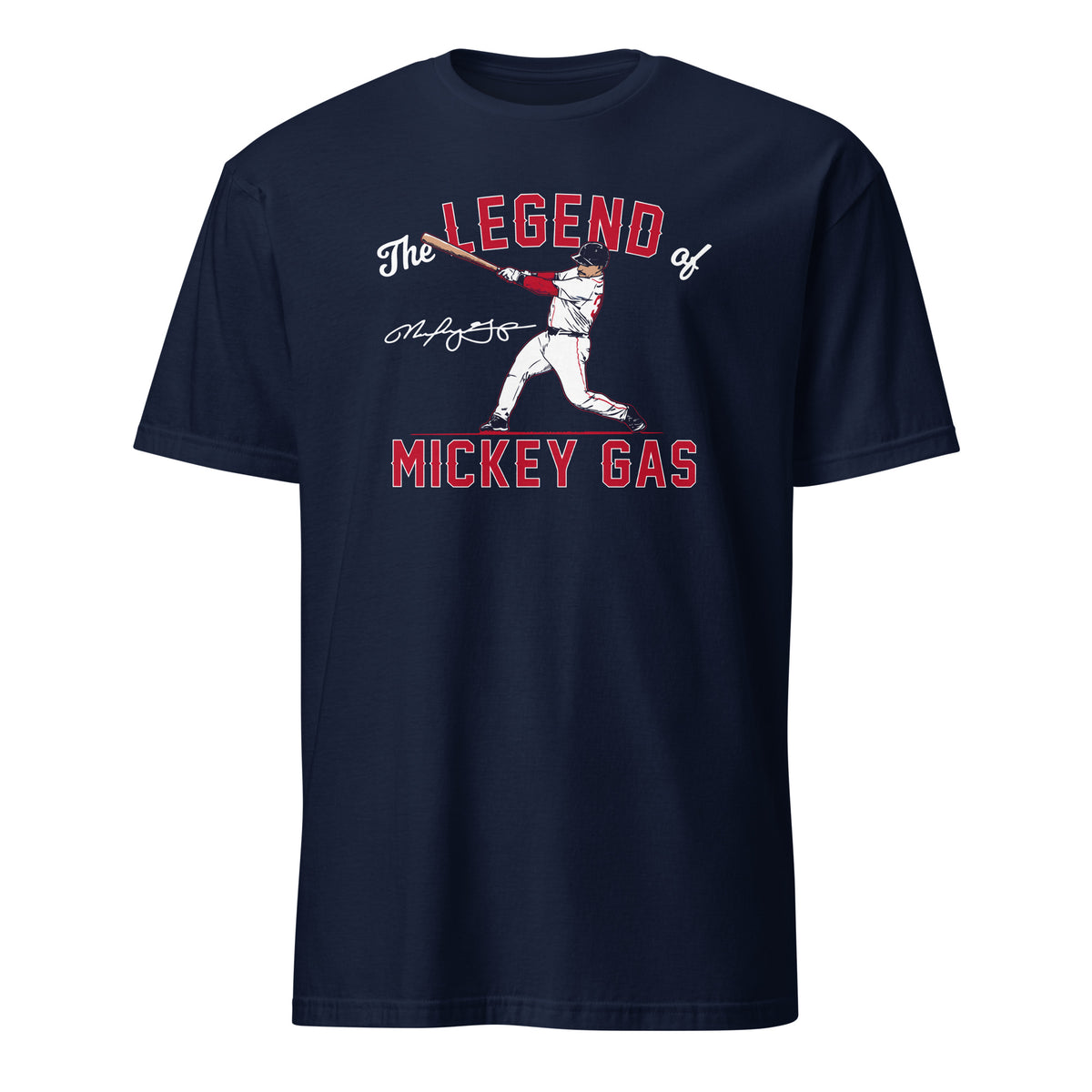 Mickey Gasper Boston Red Sox Baseball T-Shirt in navy, front view – BallerTee graphic tee