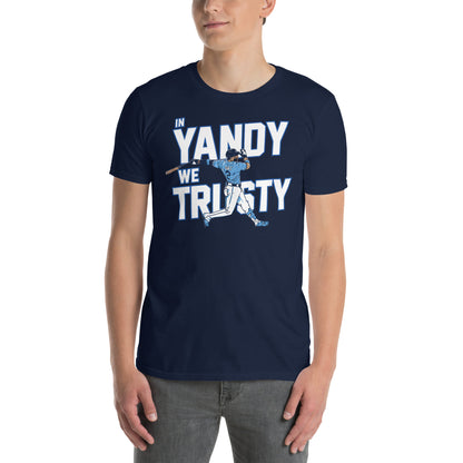 Andy Diaz Tampa Bay Rays graphic t-shirt, navy unisex tee with baseball design
