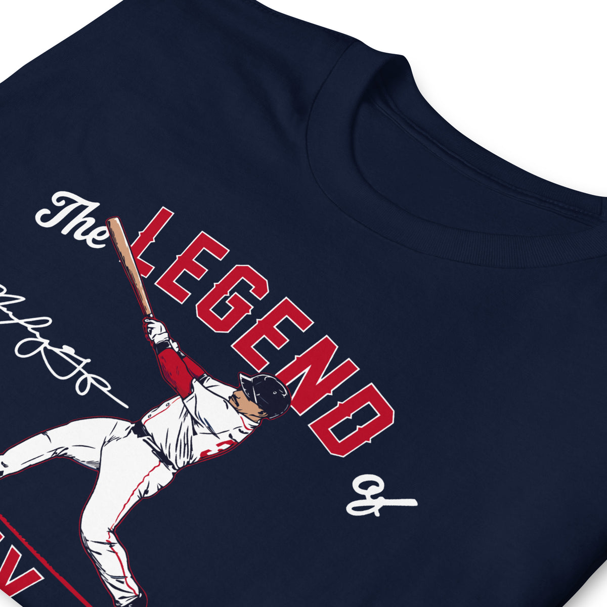 Mickey Gasper Boston Red Sox Baseball T-Shirt in navy, front view – BallerTee graphic tee