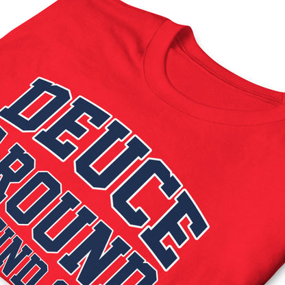 Deuce Around And Find Out Ole Miss Football T-Shirt for Deuce Alexander fans, product mockup
