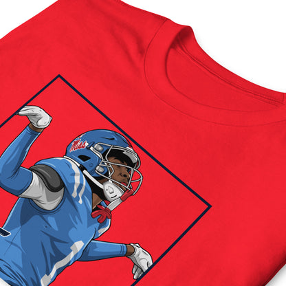Deuce On The Loose Ole Miss Football T-Shirt for Deuce Alexander fans, product mockup
