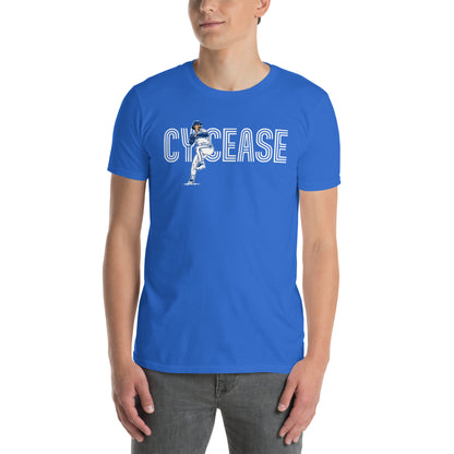 Dylan Cease Toronto Blue Jays graphic t-shirt, royal blue unisex baseball tee
