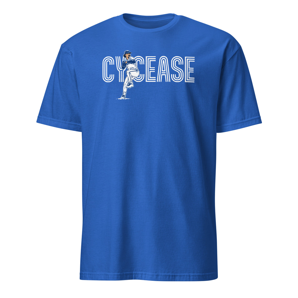 Dylan Cease Toronto Blue Jays graphic t-shirt, royal blue unisex baseball tee

