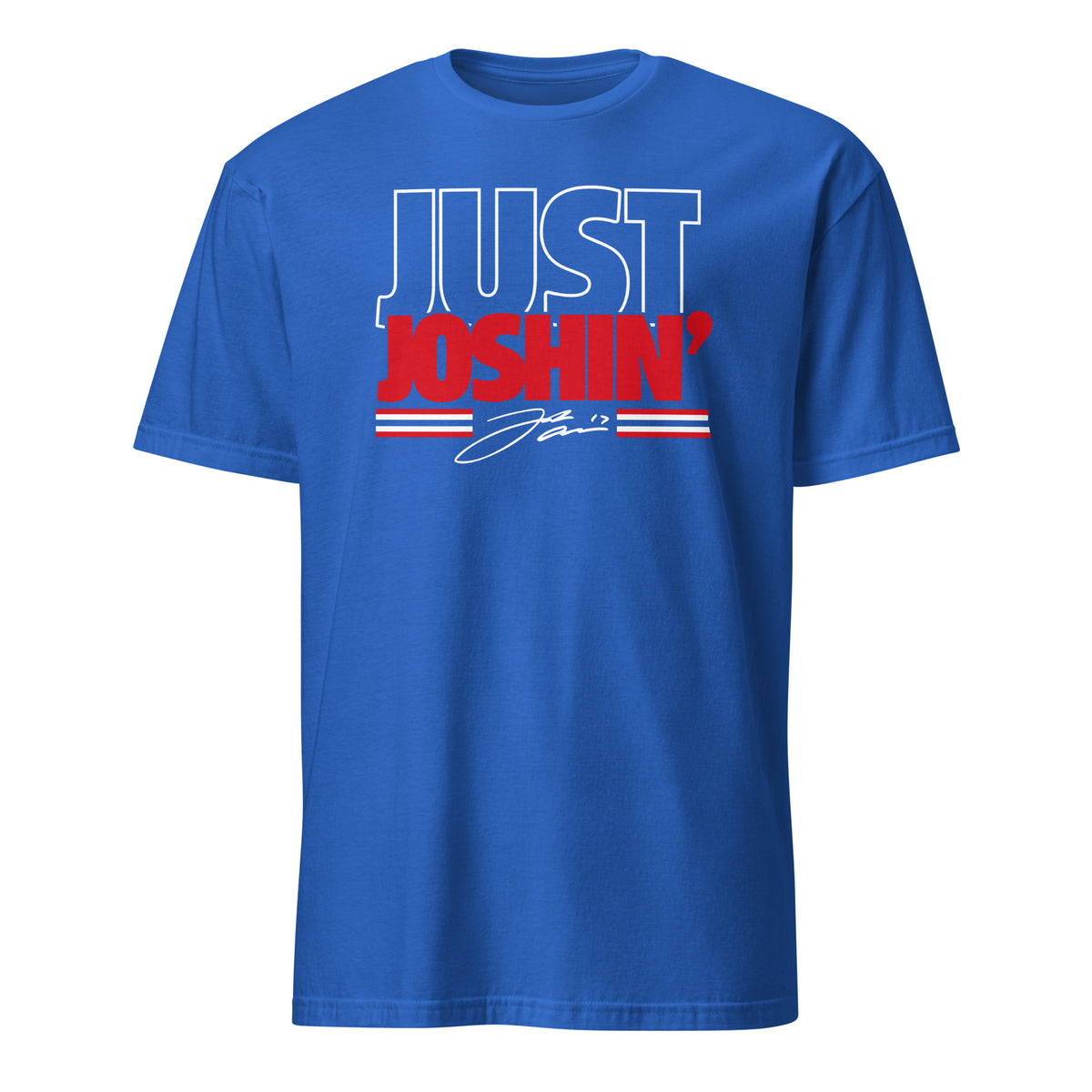Blue Just Joshin' Buffalo T-shirt for Josh Allen and Buffalo Bills fans