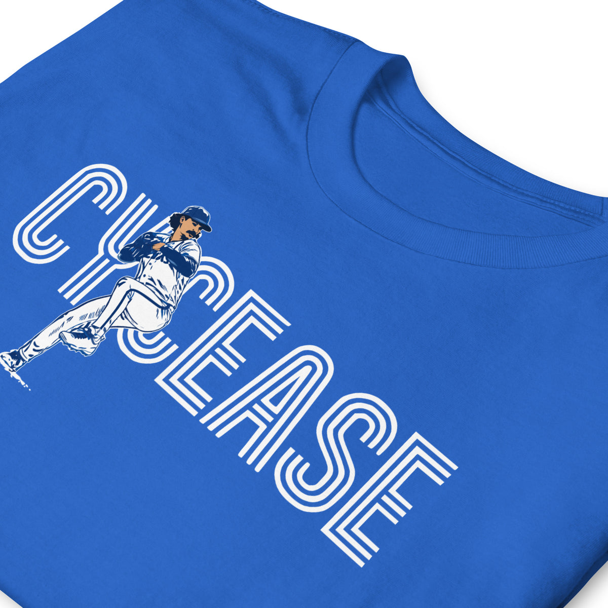 Dylan Cease Toronto Blue Jays graphic t-shirt, royal blue unisex baseball tee
