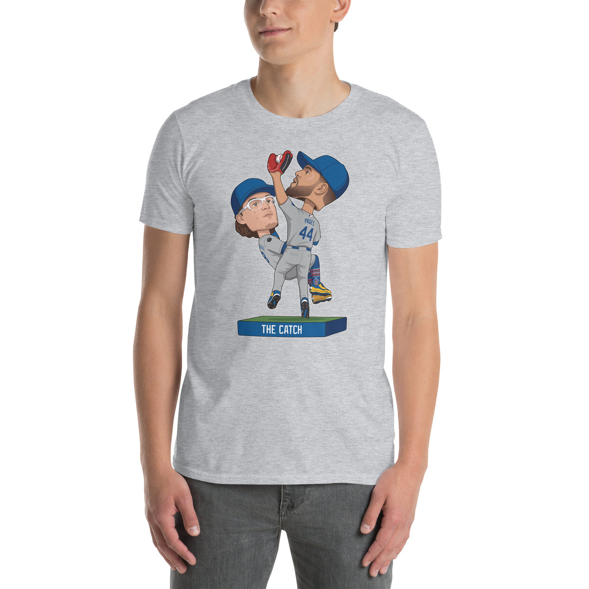 Andy Pages Kiké Hernández The Catch Bobblehead Los Angeles Dodgers Baseball T-Shirt