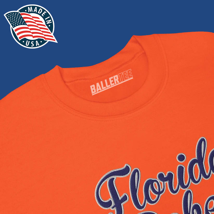 Florida Gators Babes women’s sweatshirt in orange, front view

