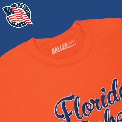 Florida Gators Babes women’s sweatshirt in orange, front view

